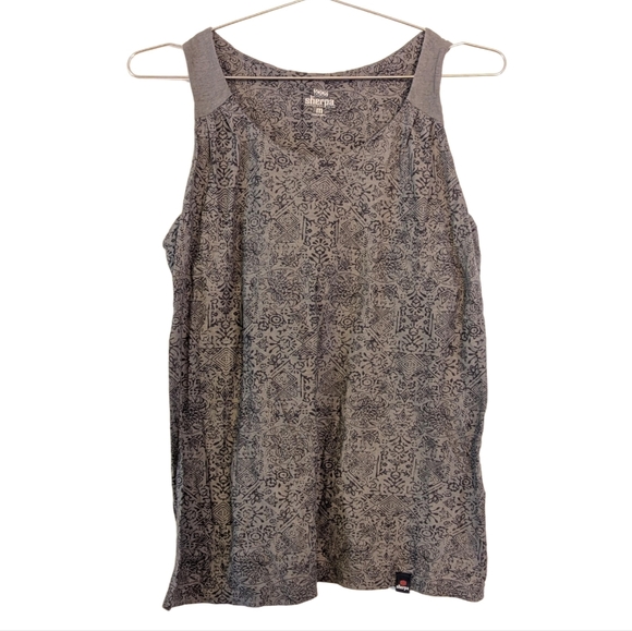 Sherpa Tops - Sherpa Outdoor Printed Gray Tank Top